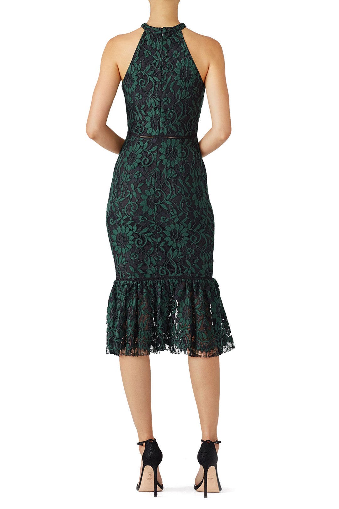 Green Over Black Dress by Alexia Admor 1