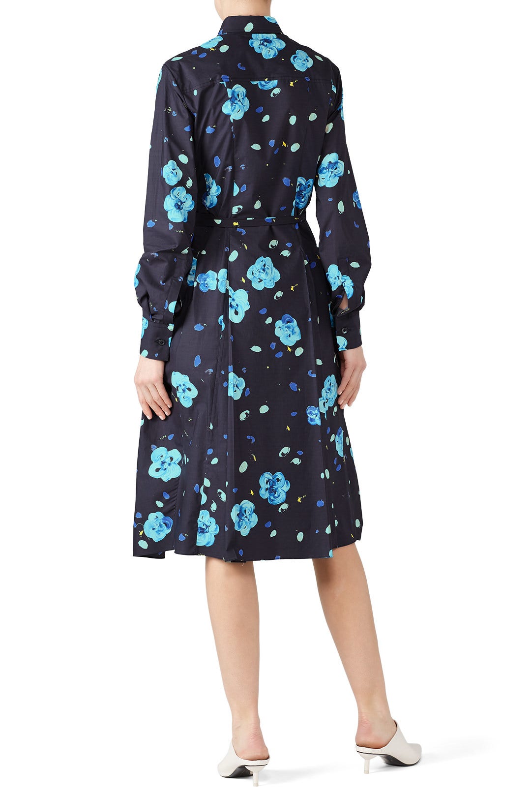 Floral Long Sleeve Shirtdress by Marni 1