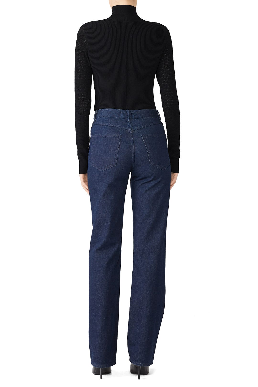 Pointelle Mock Neck Sweater by Diane von Furstenberg 1