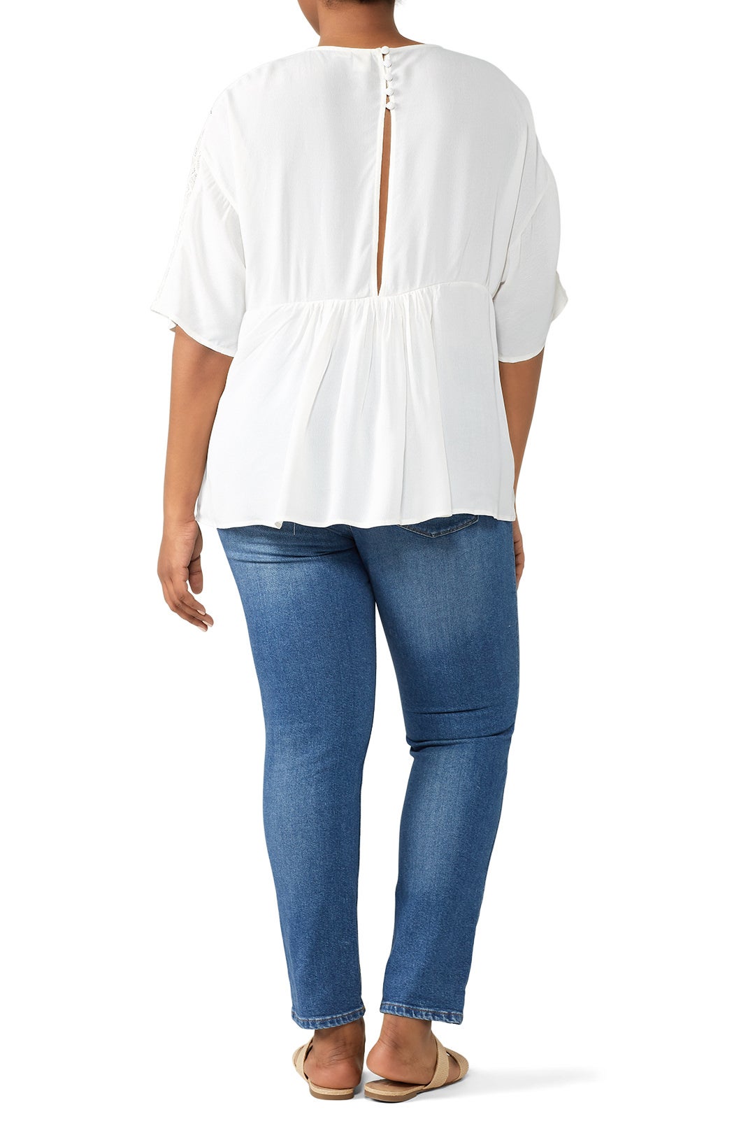 Embroidered Smock Top by LOST INK 1