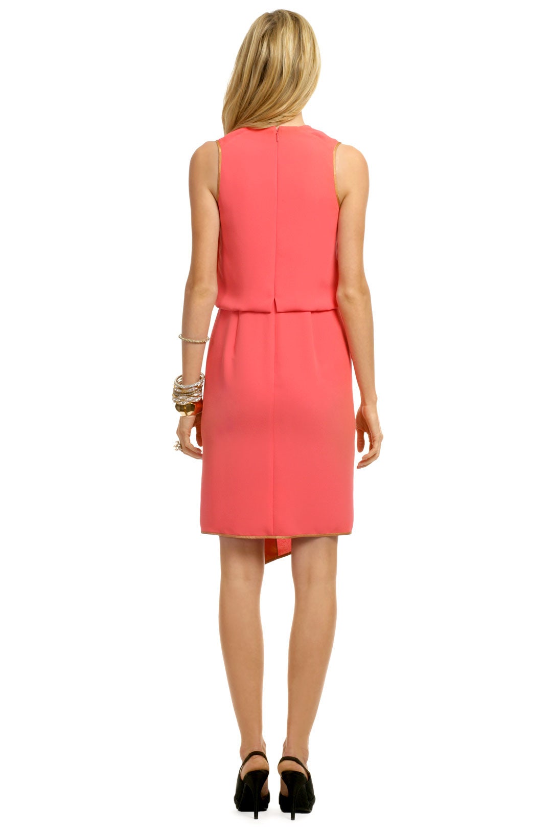 Coral Checkmate Dress by Rachel Roy 2