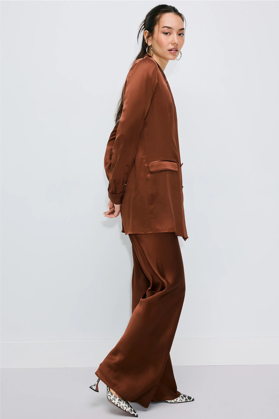 Relaxed Double Button Blazer by Silk Laundry 1