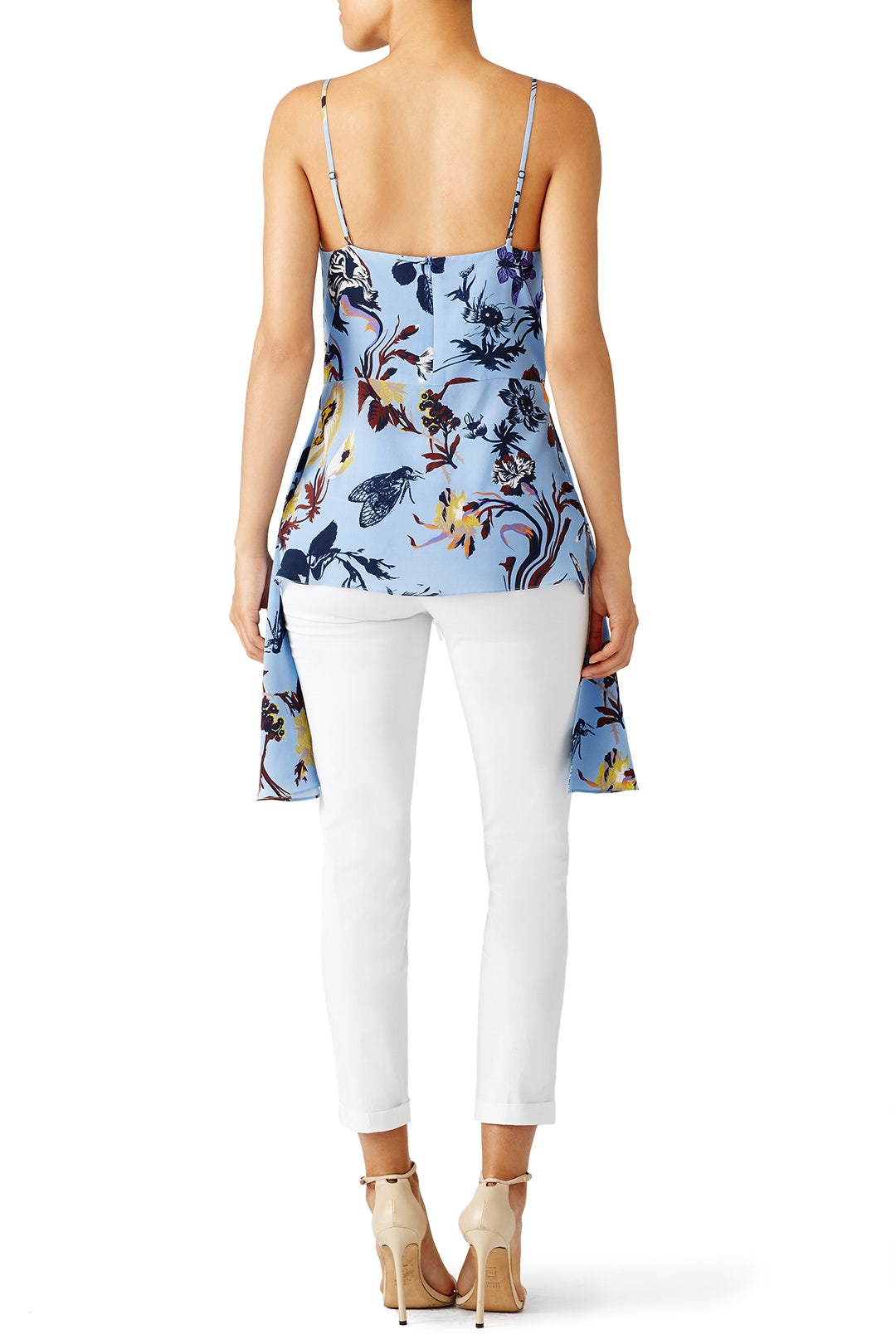 Blue Gothic Floral Cami by Tibi 1