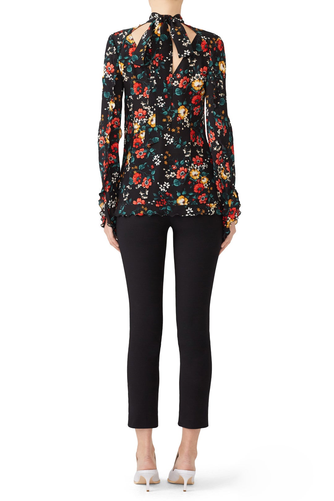 Floral Open Back Blouse by DEREK LAM 2
