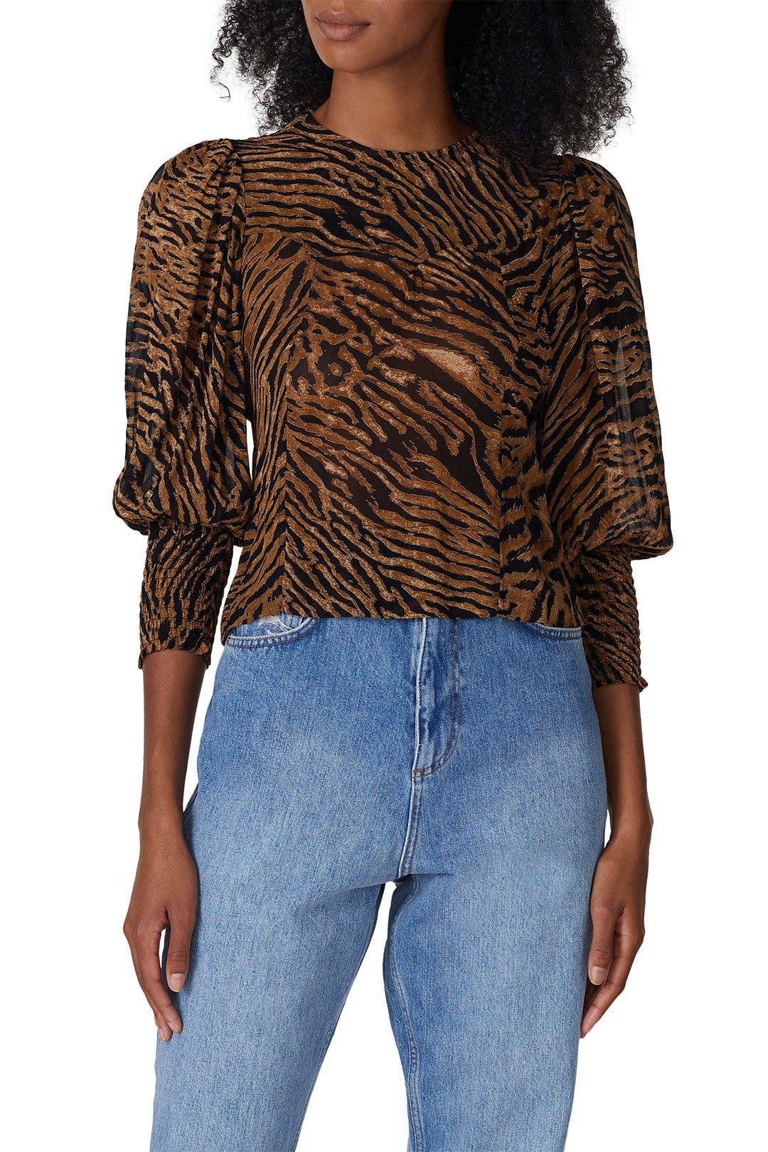 Tiger Print Blouse by GANNI 1