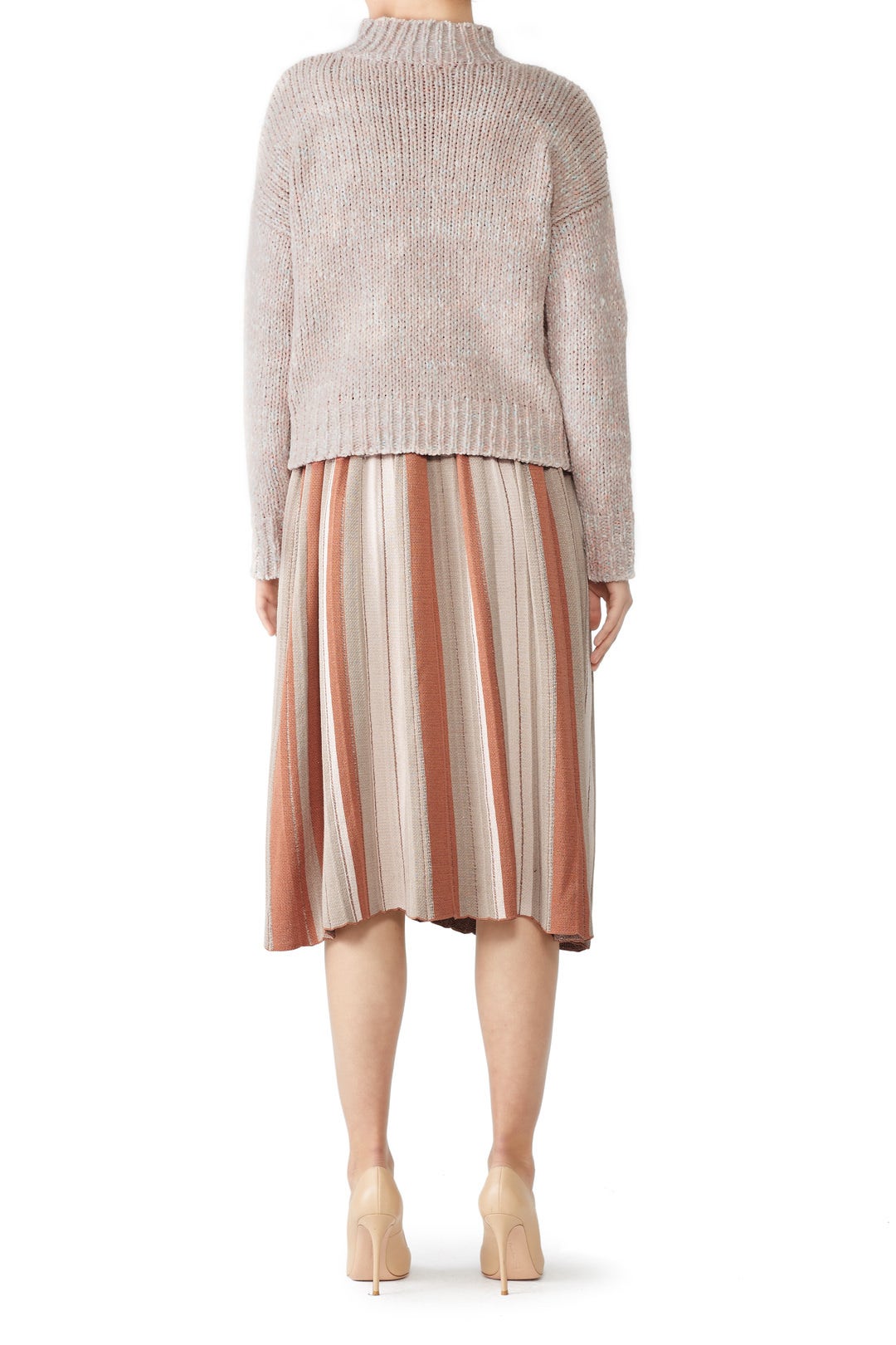 Striped Pleated Skirt by Slate & Willow 2