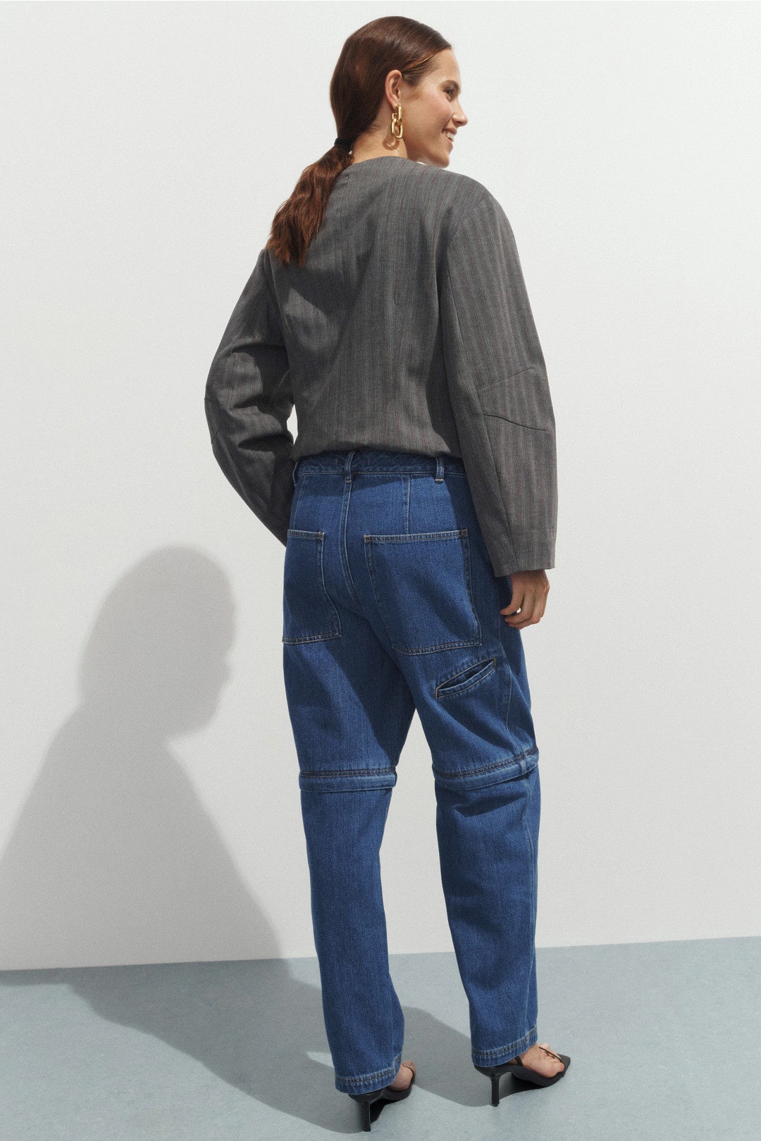 Lars Denim Convertible Zip Jeans by Tibi 2