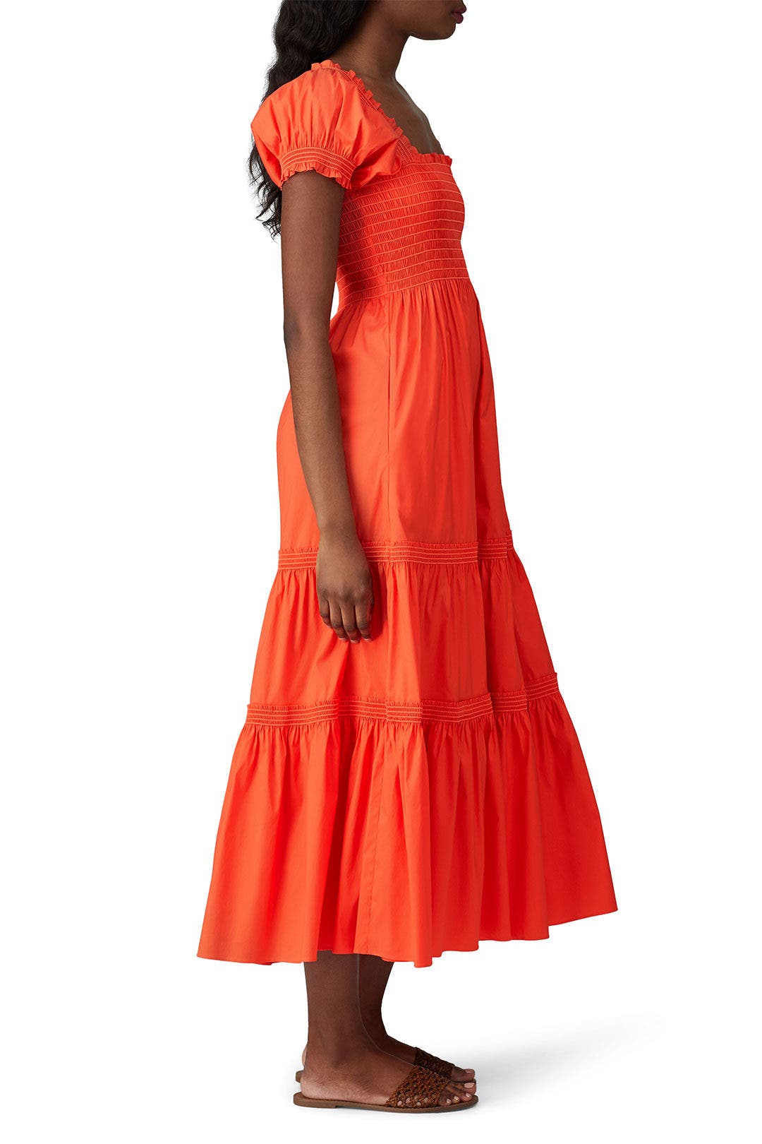 Smocked Midi Dress by Tory Burch 1