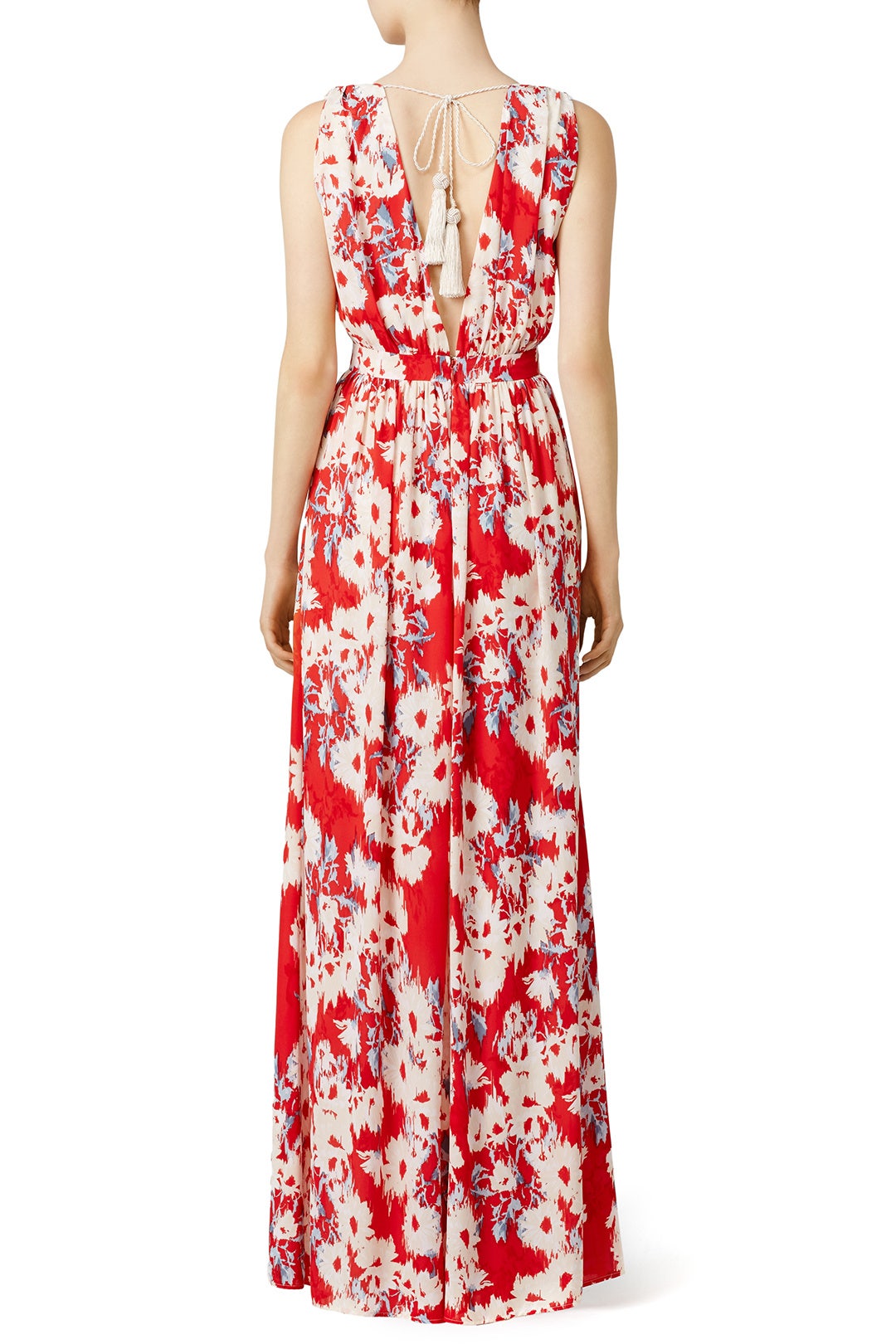 Red Floral Printed Maxi by Paper Crown 2