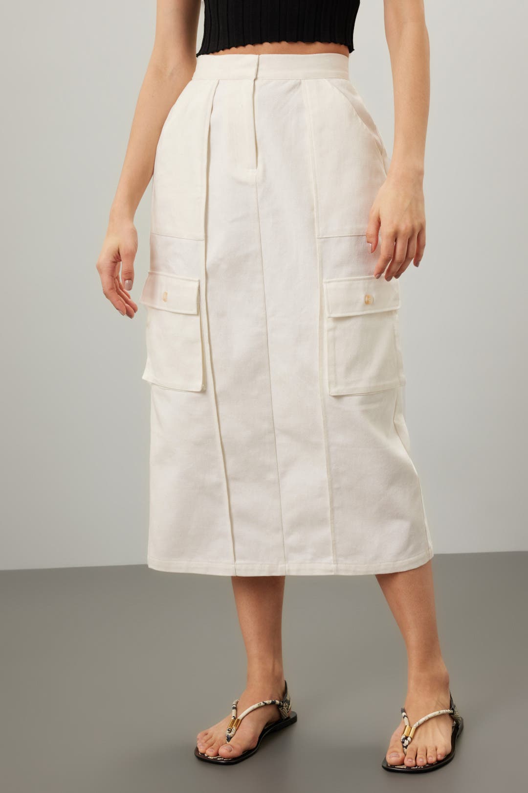 【関税&送料込】Chloe' Canvas Skirt Trousers Canvas Cargo Skirt by Silk Laundry | Rent the Runway