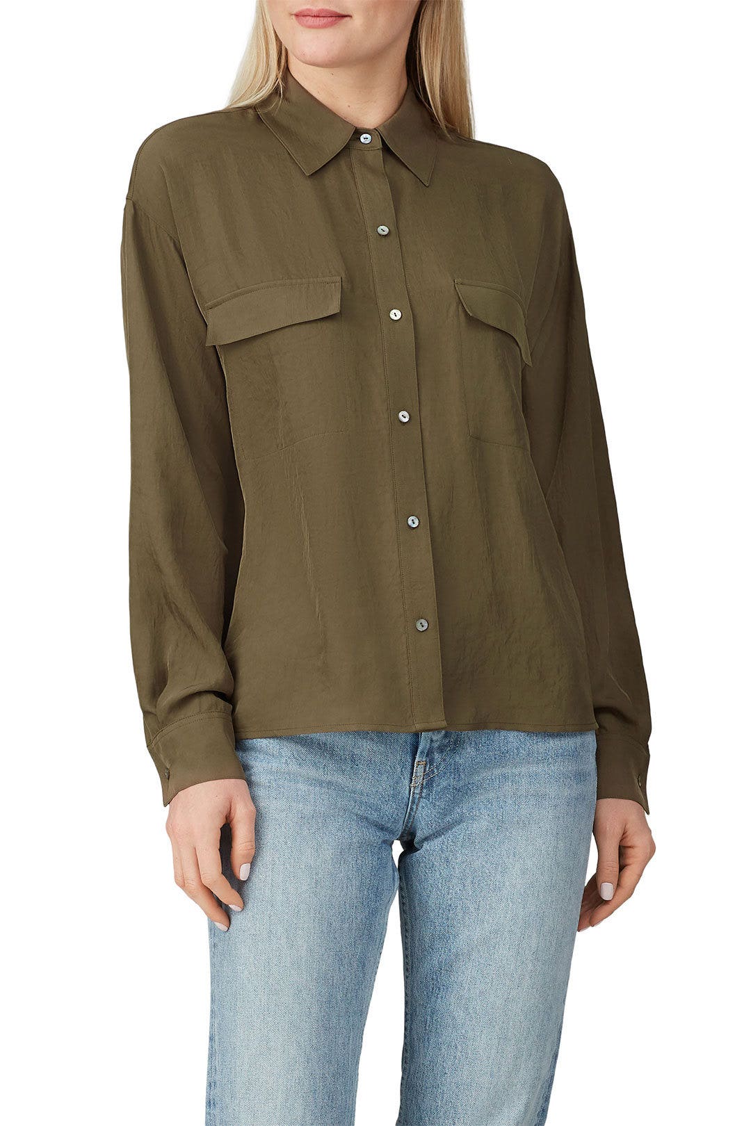 Boxy Utility Shirt by VINCE. 2