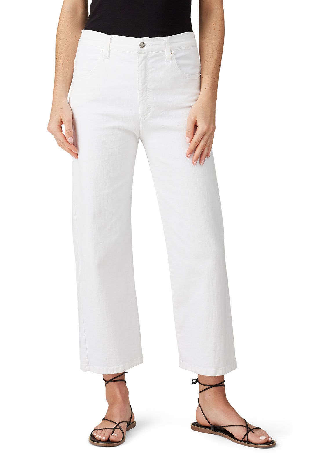 White Cropped Jeans by Fifteen Twenty 1