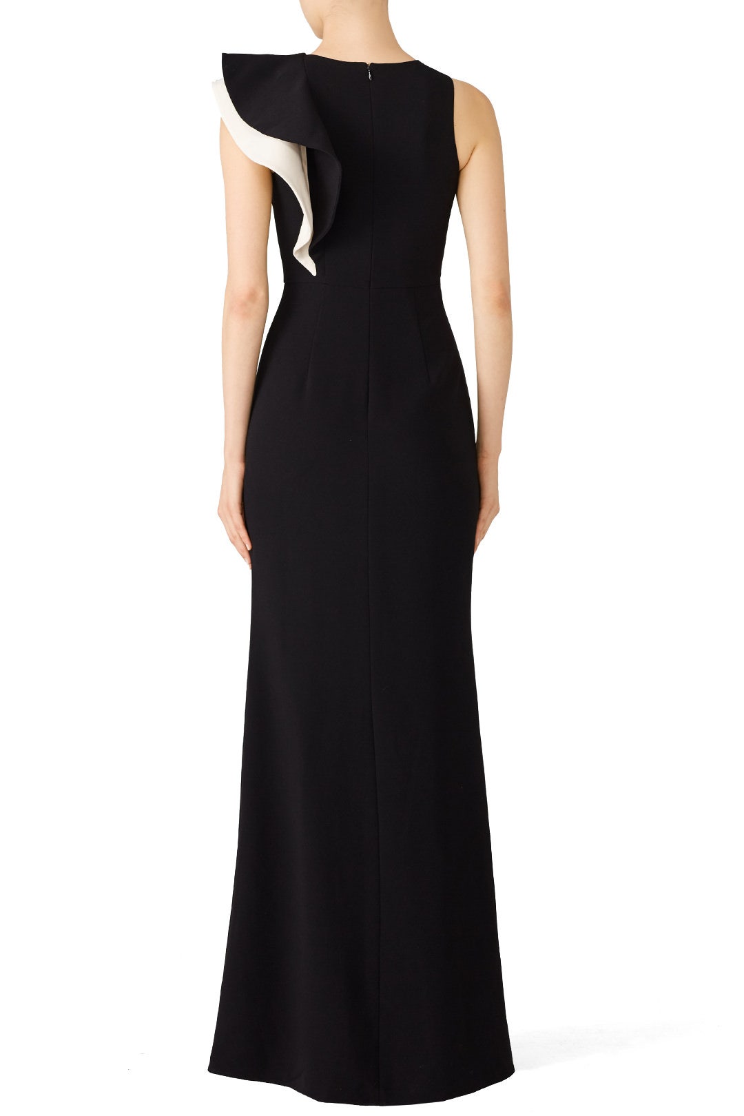 Asymmetric Flounce Gown by HALSTON 1