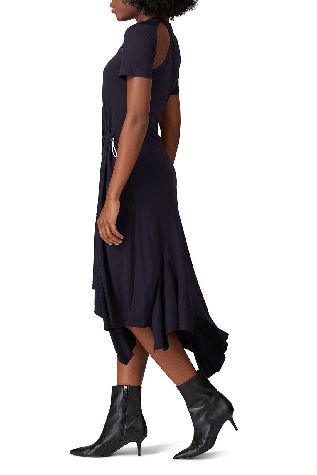 Navy Deconstructed Cycling Dress by Monse 2