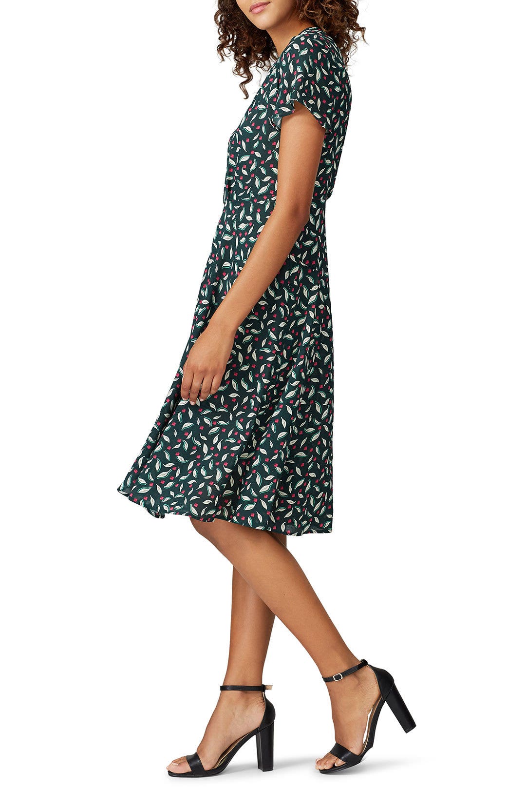 Leaf Printed Pleat Dress by Slate & Willow 2