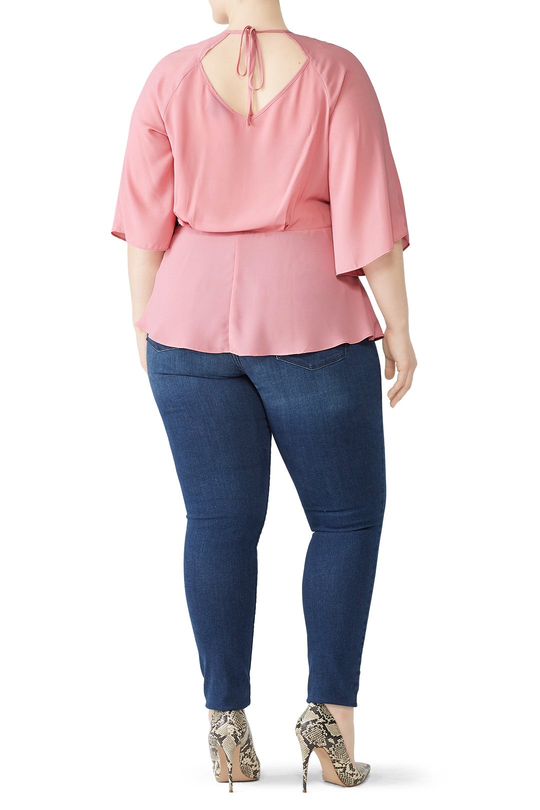 Pink Tie Front Top by City Chic 2