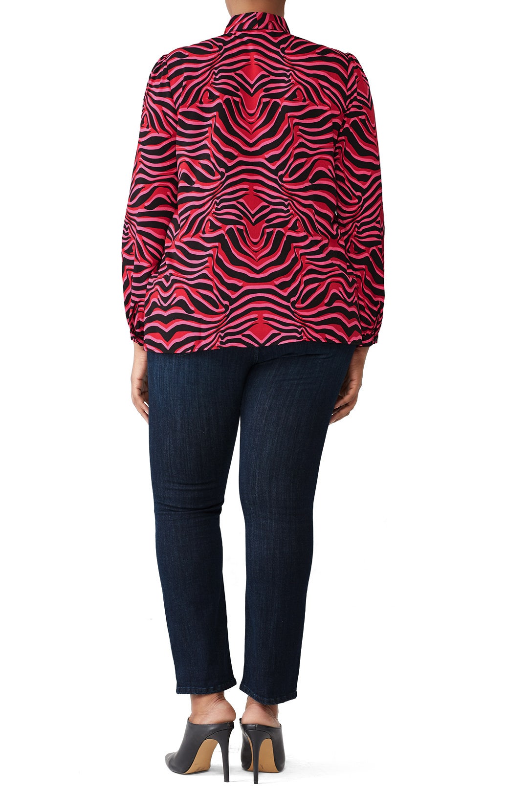 Zebra Tie Neck Blouse by ELOQUII 2
