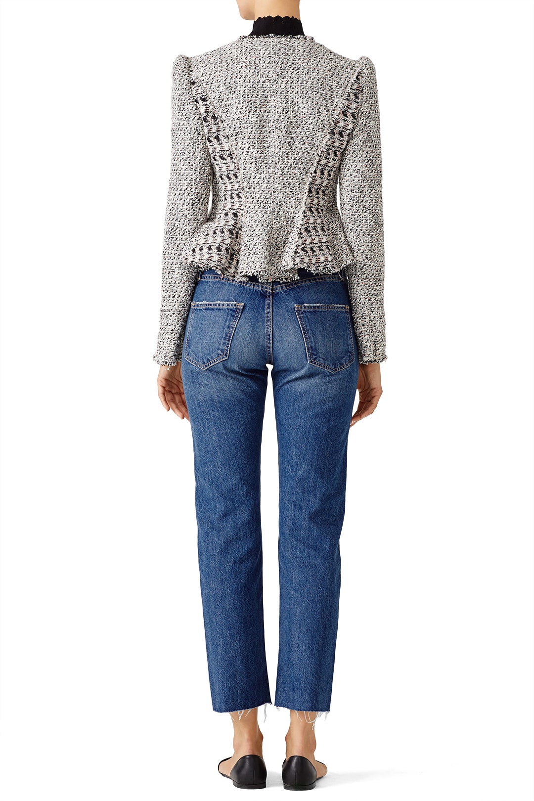 Grey Mix Tweed Jacket by Rebecca Taylor NYC 1