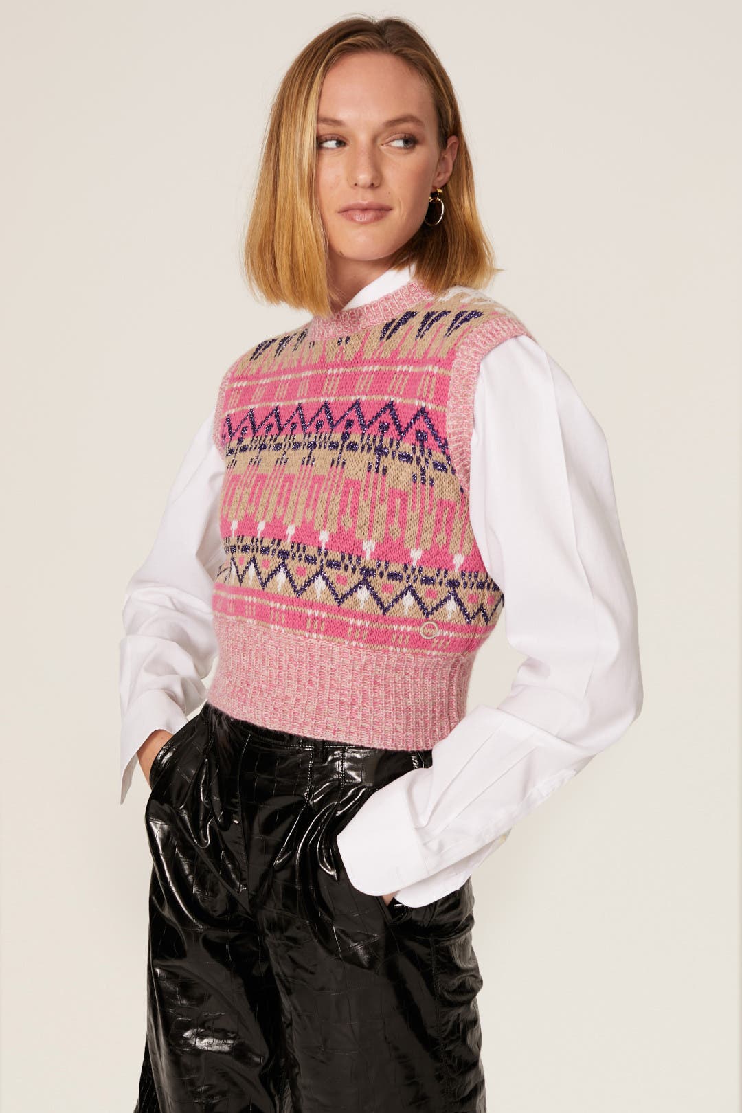 Pink Knit Sweater Vest by Rabanne | Rent the Runway