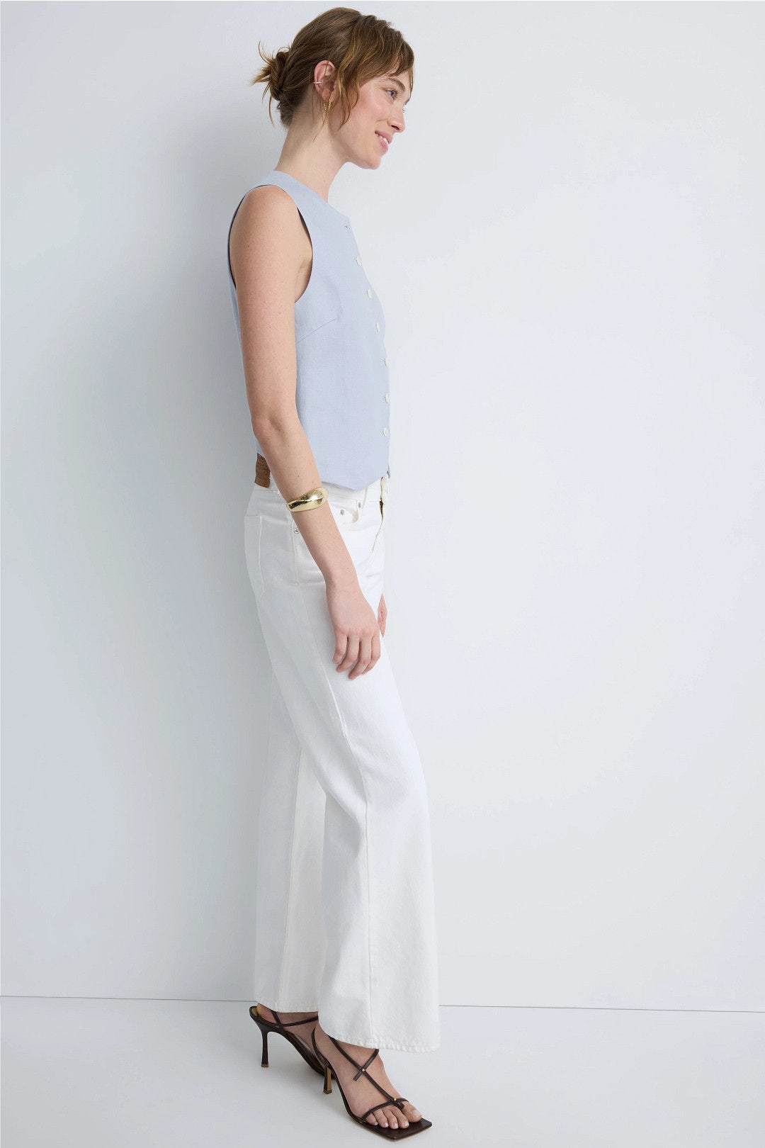 High-Neck Button Waistcoat by Argent 2