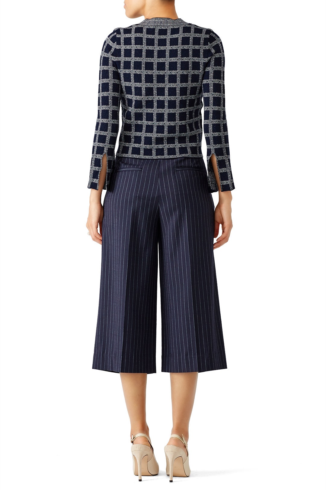 Plaid Crinkle Cropped Top by Derek Lam 10 Crosby 2