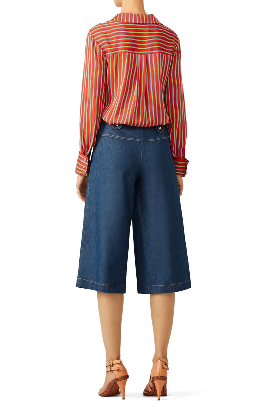 Red Stripe Wrap Top by Diane von Furstenberg | Rent the Runway