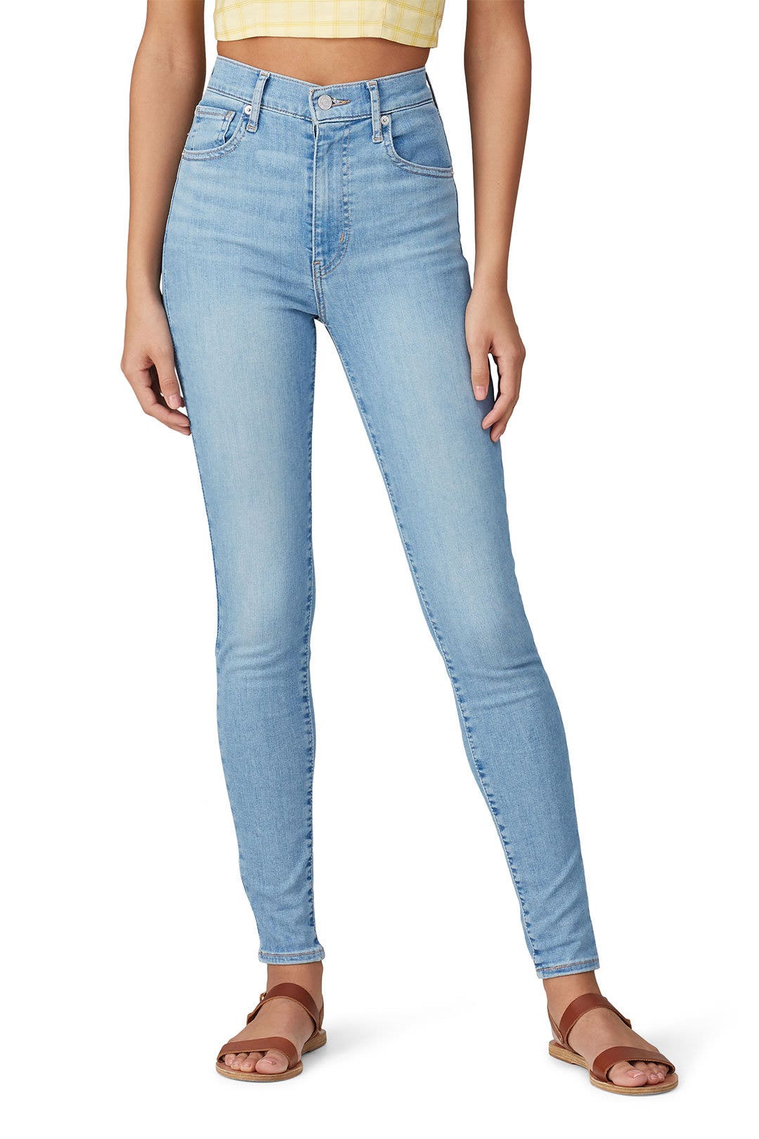 Light Blue Mile High Super Skinny Jeans by Levi's 1