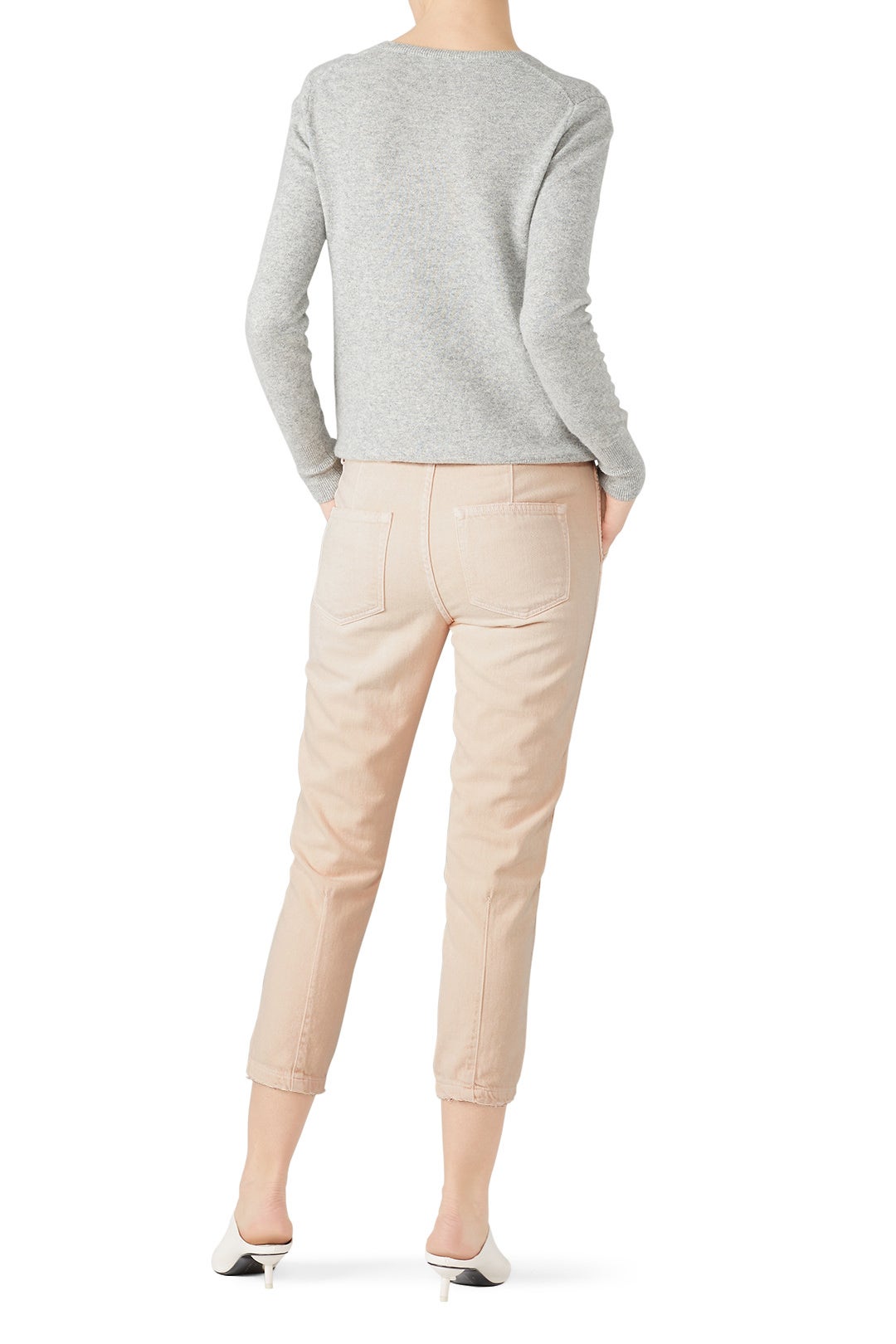 Pale Pink Slouch Trousers by AMO 2