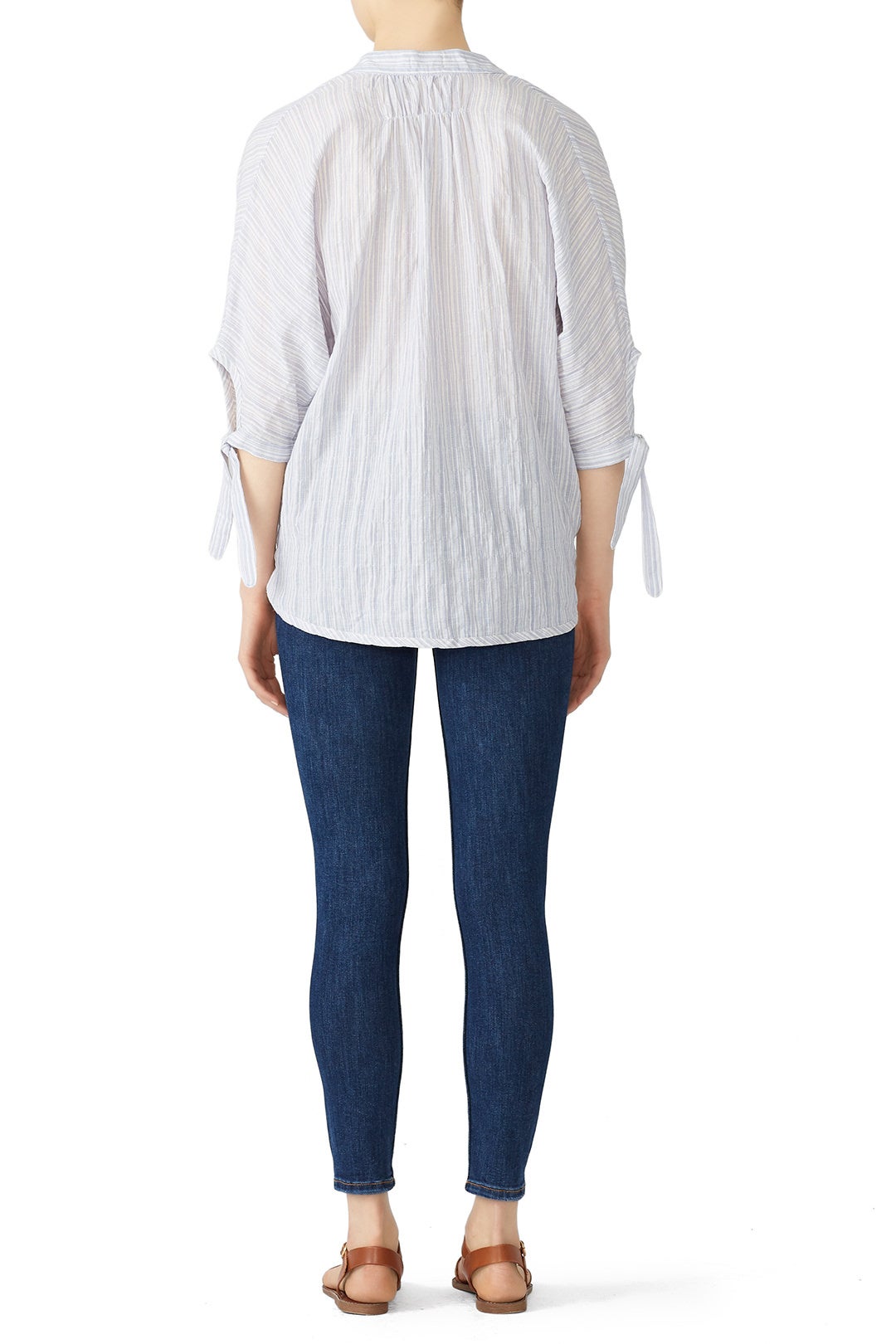 Blue Slouchy Button Top by Fleurtine 2
