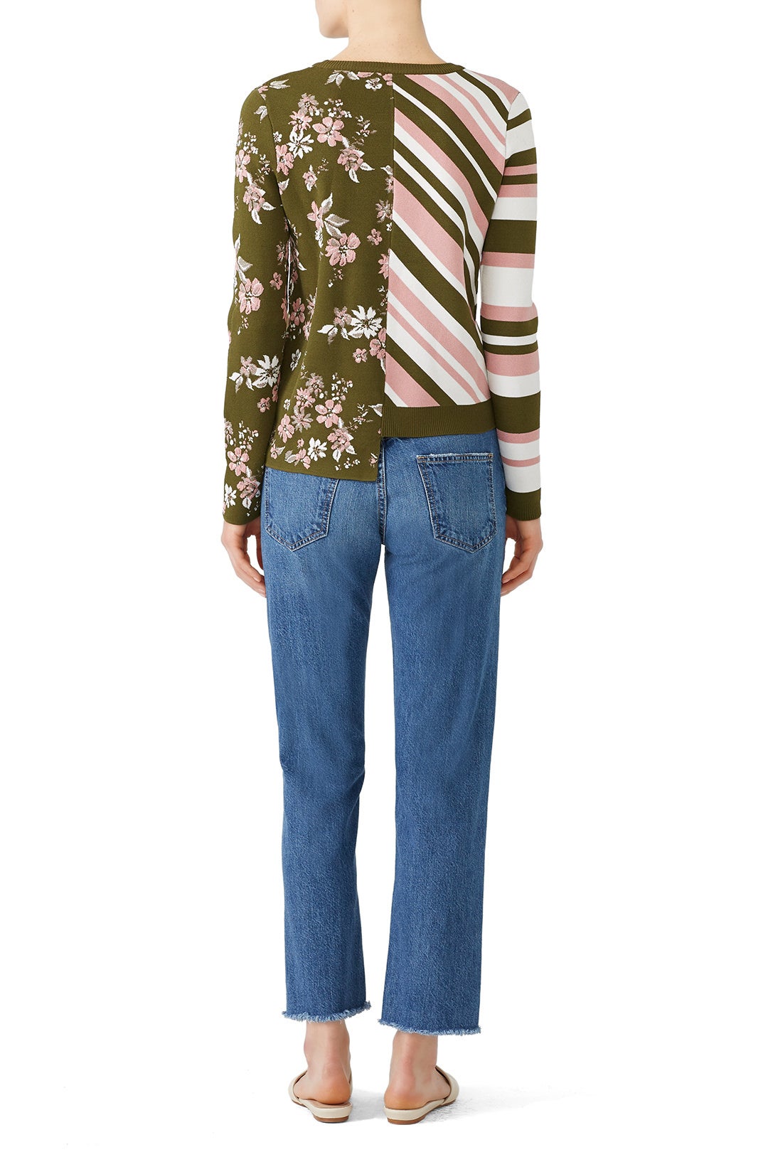 Twilight Floral Striped Pullover by Milly 2