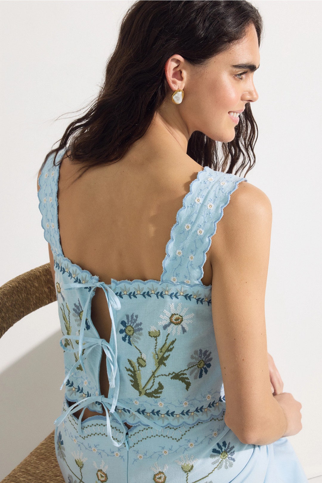 Audra Embroidery Tank Top by Sea New York 2