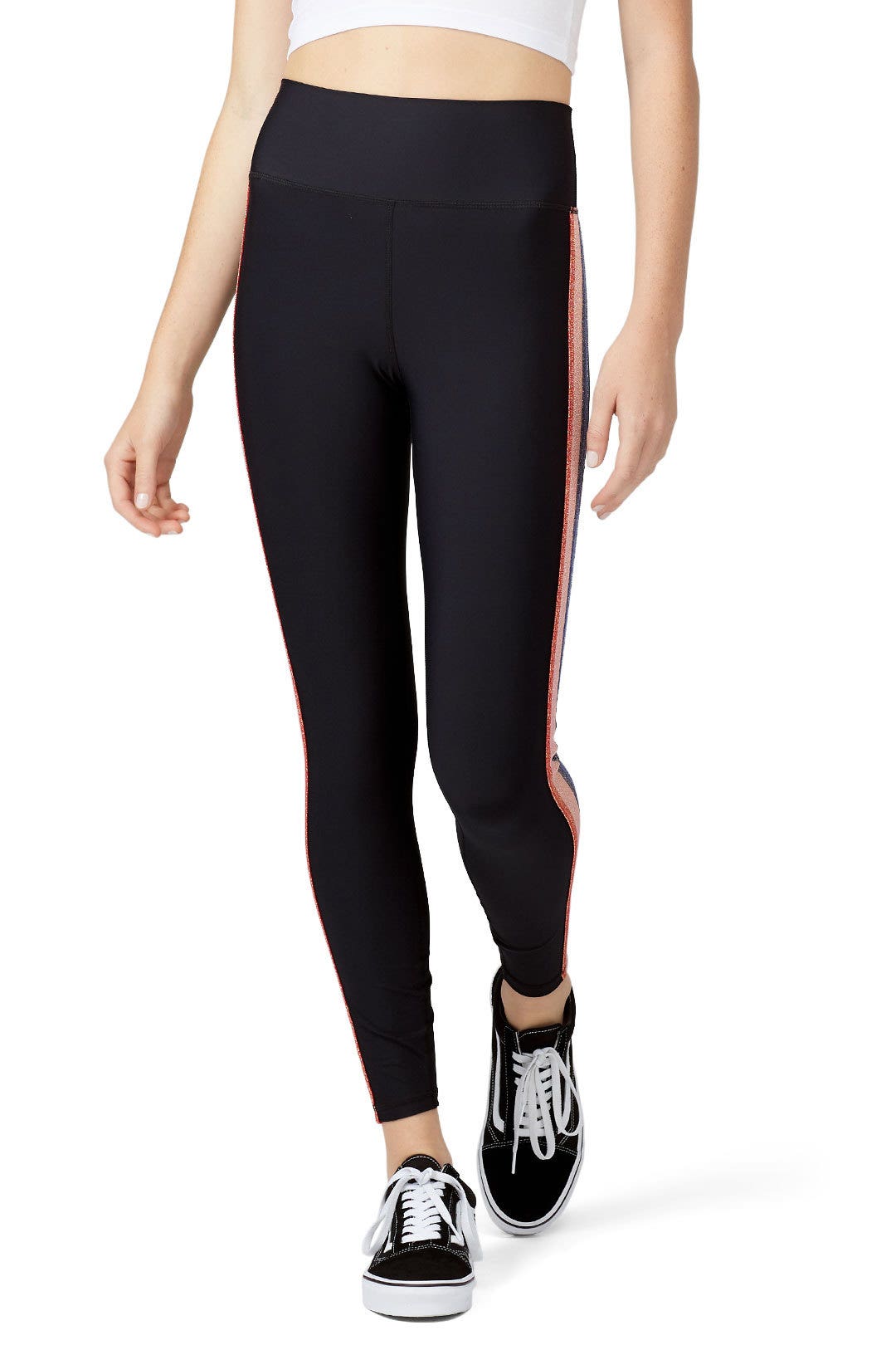 Black Side Stripe Leggings by Spiritual Gangster 1