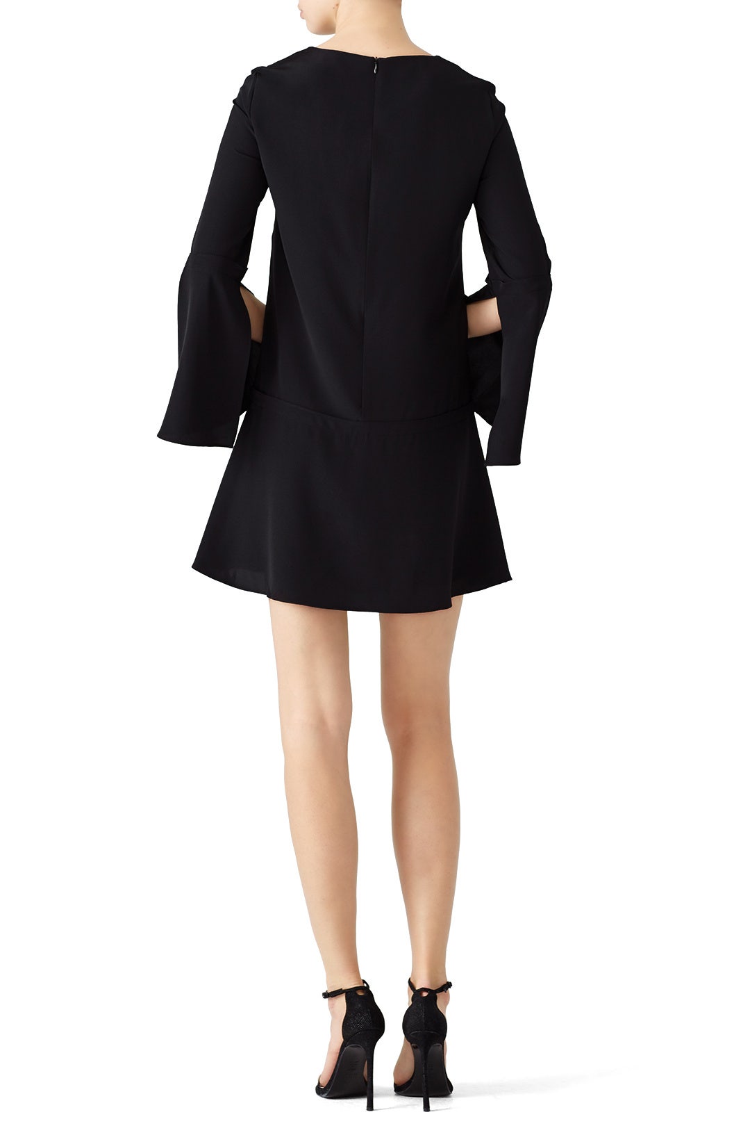 Black Silk Crew Dress by Tibi 2