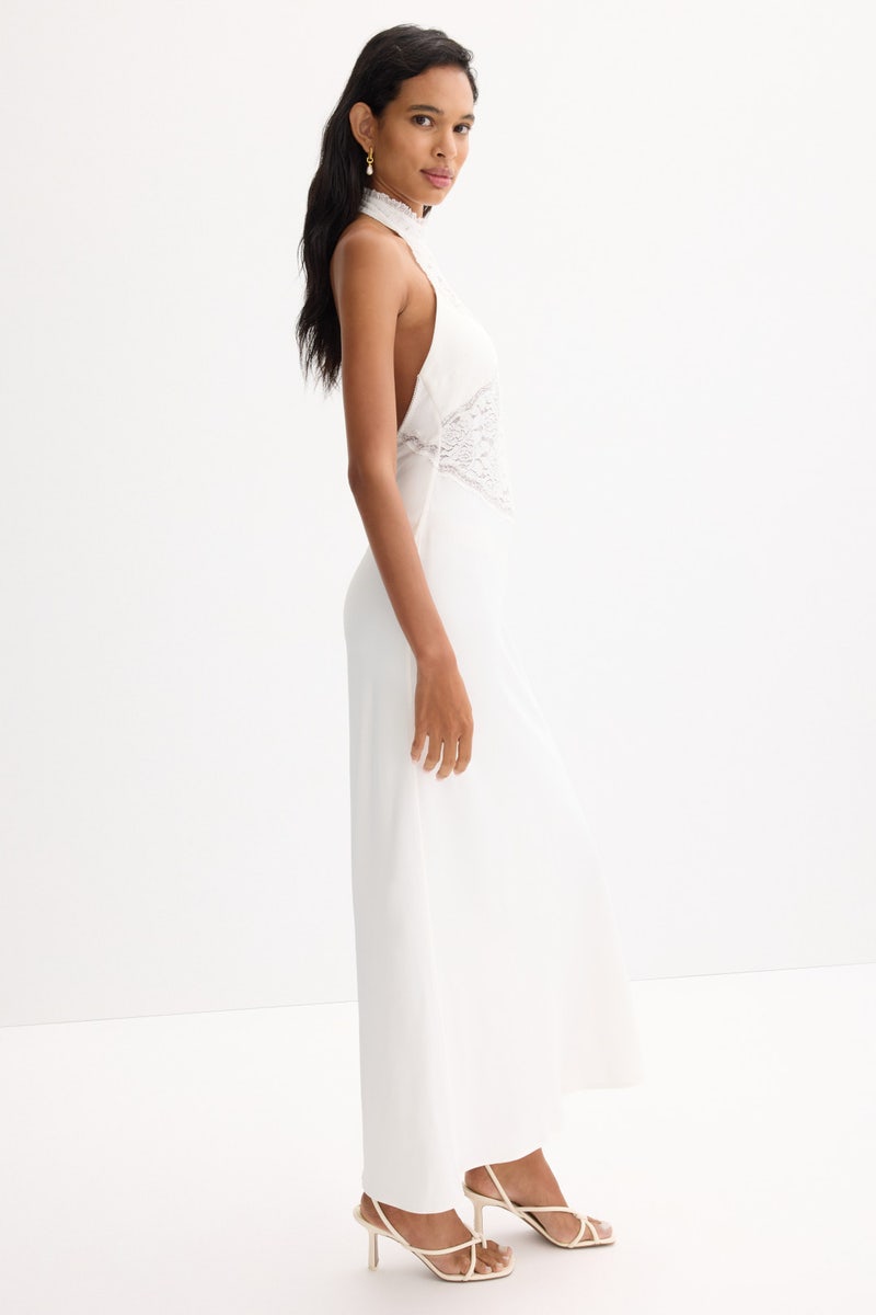 Serenade Lace Halter Maxi Dress by THIRD FORM - Photo 1