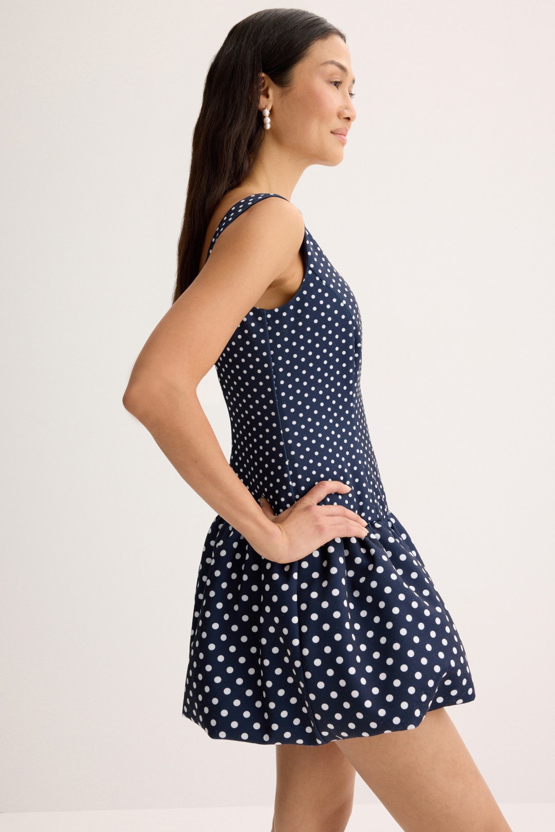 Boat neck Drop Waist Mini Dress by Jewel x Badgley Mischka 1