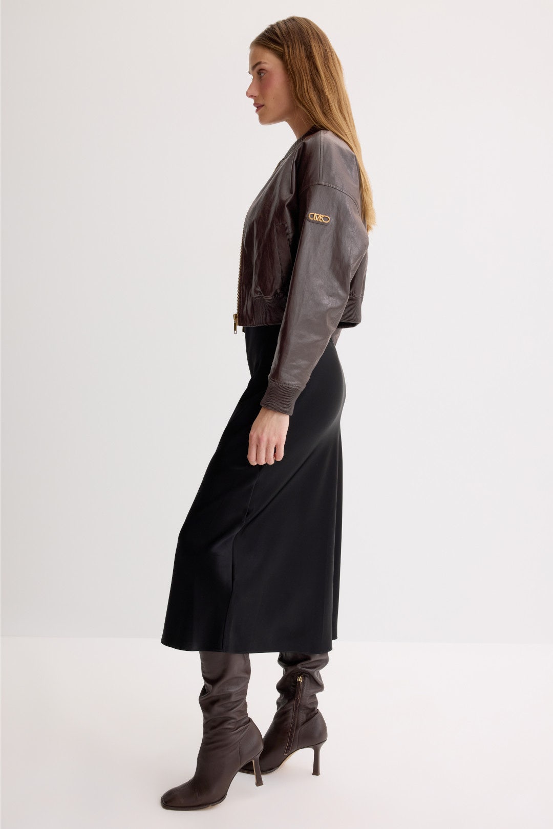 Crop Faux Leather Blouson Jacket by MICHAEL KORS 1