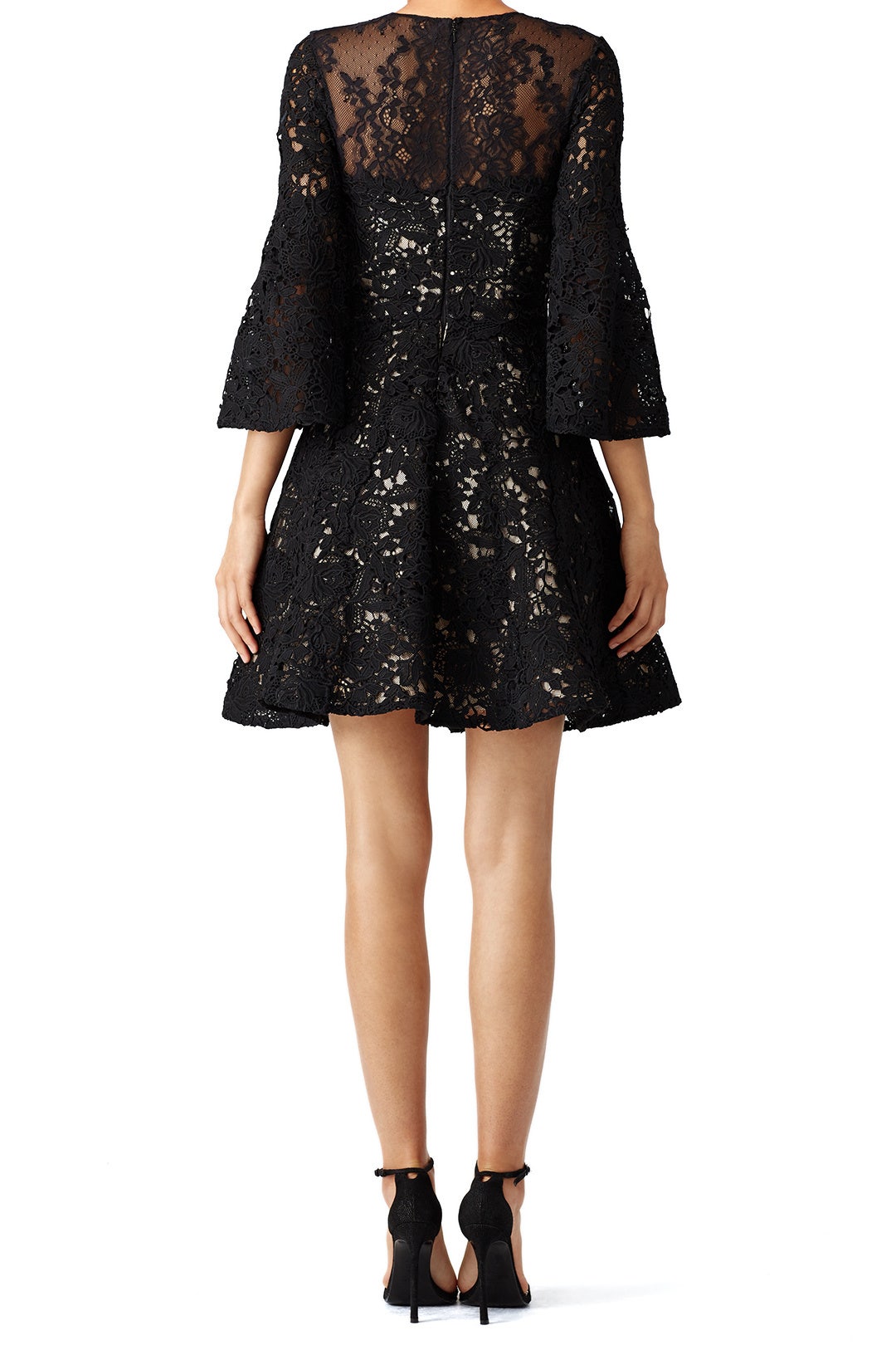 Black Bell Swirl Dress by ML Monique Lhuillier 1
