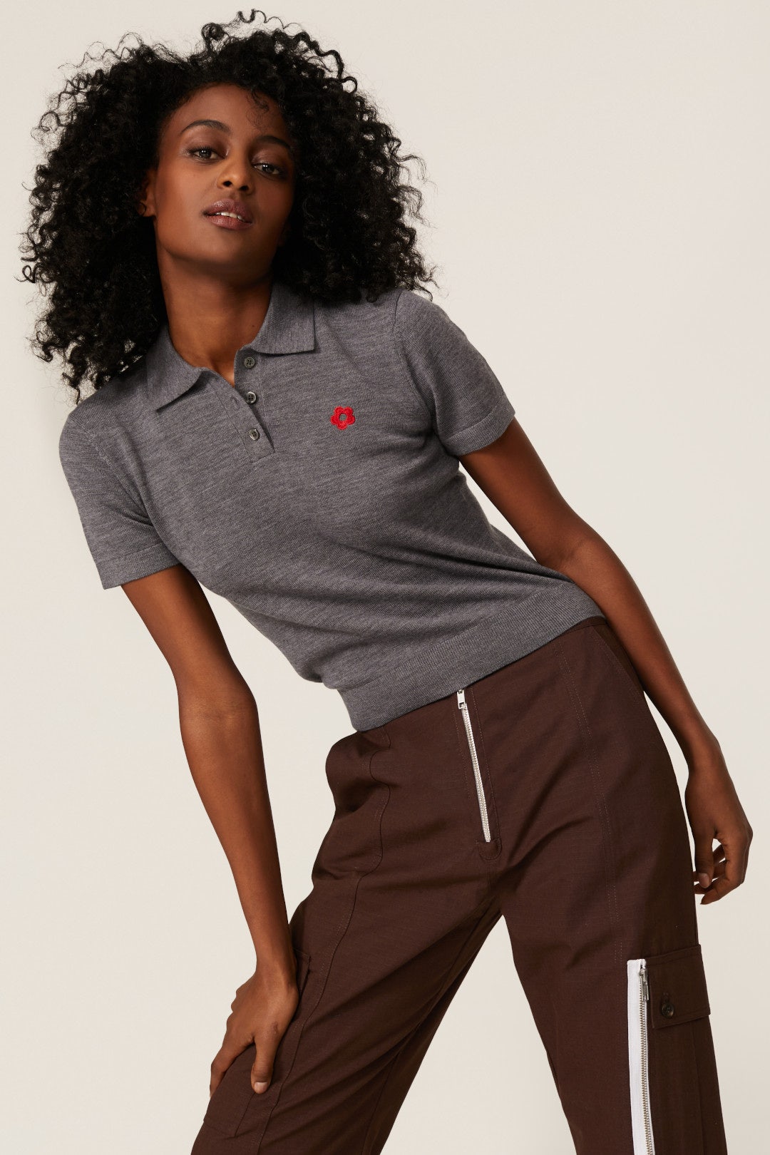 Grey Favs Polo by Sandy Liang 1
