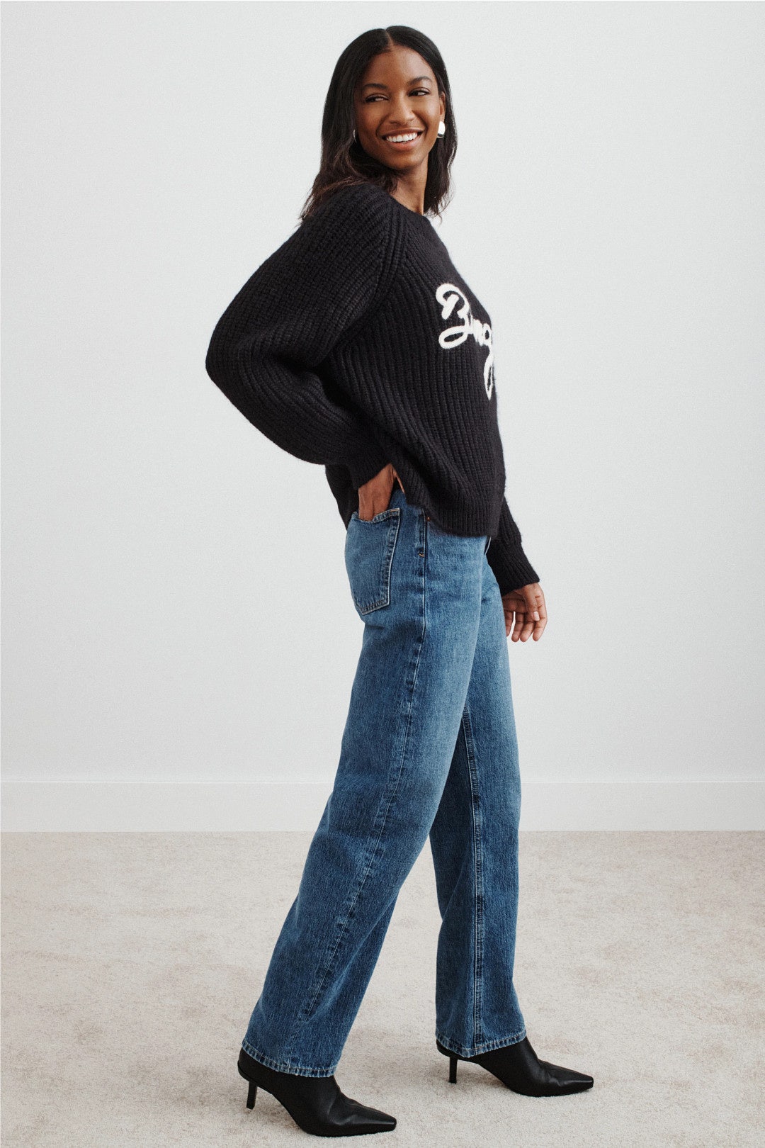Bing Stitch Logo Sweater by Anine Bing 1