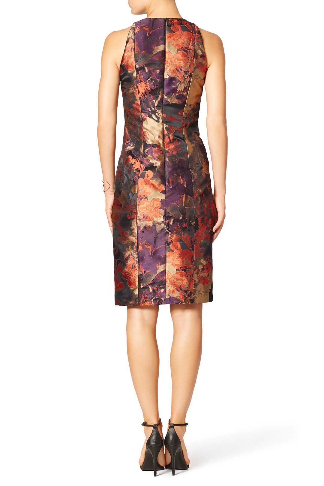 Paprika Floral Sheath by Carmen Marc Valvo 2