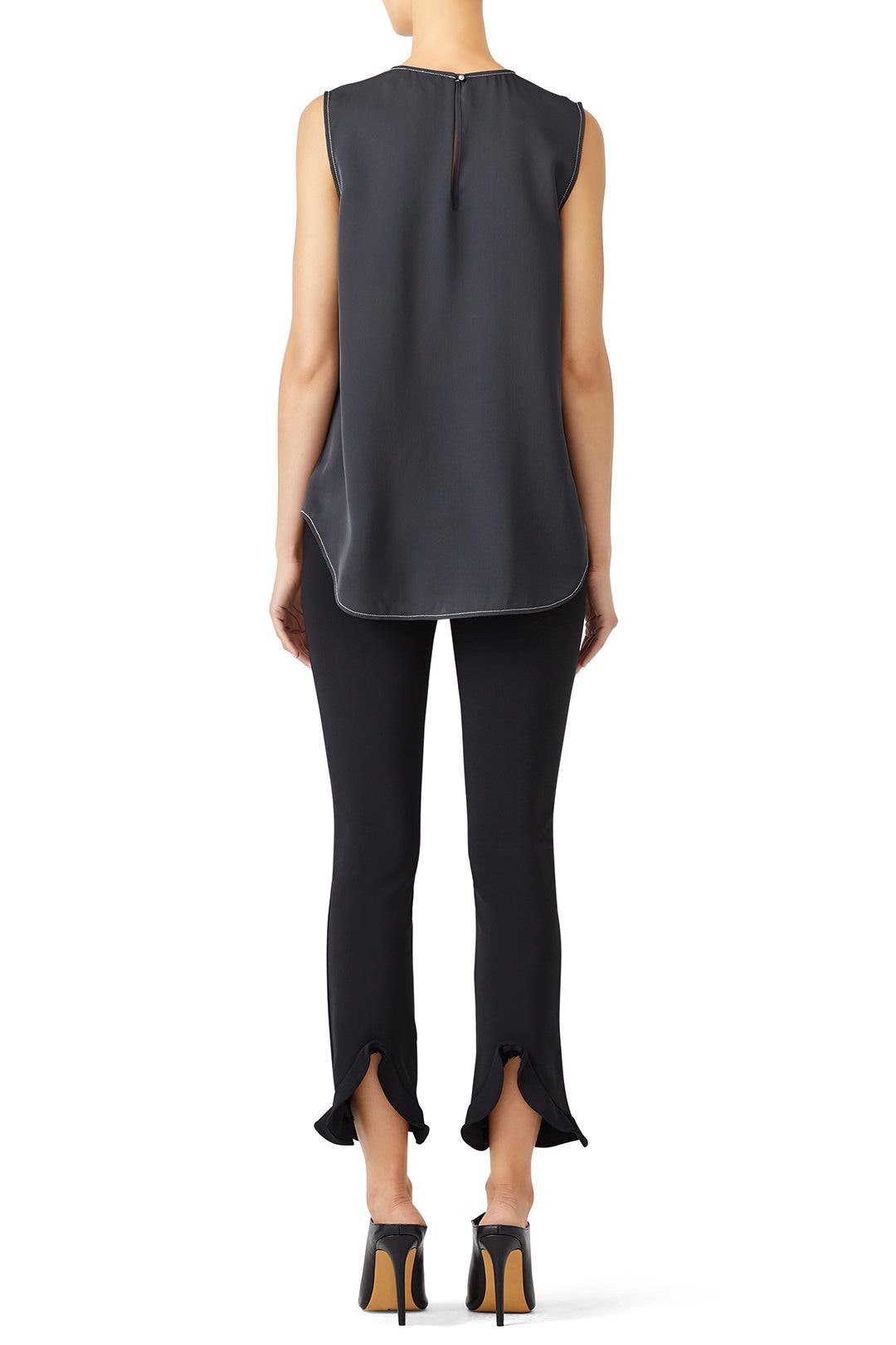 Dark Slate Melana Top by Theory 2