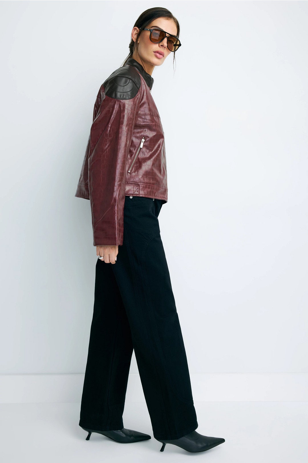 Cropped Biker Jacket by WEWOREWHAT 1