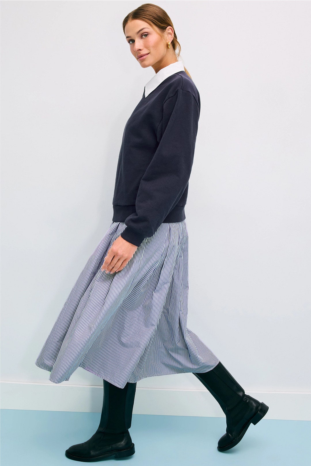 Layered Sweatshirt Midi Dress by Sea NY x RTR 1