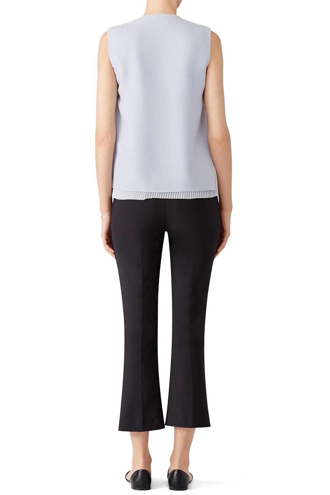 Blue Satin Reverse Top by Carven 2