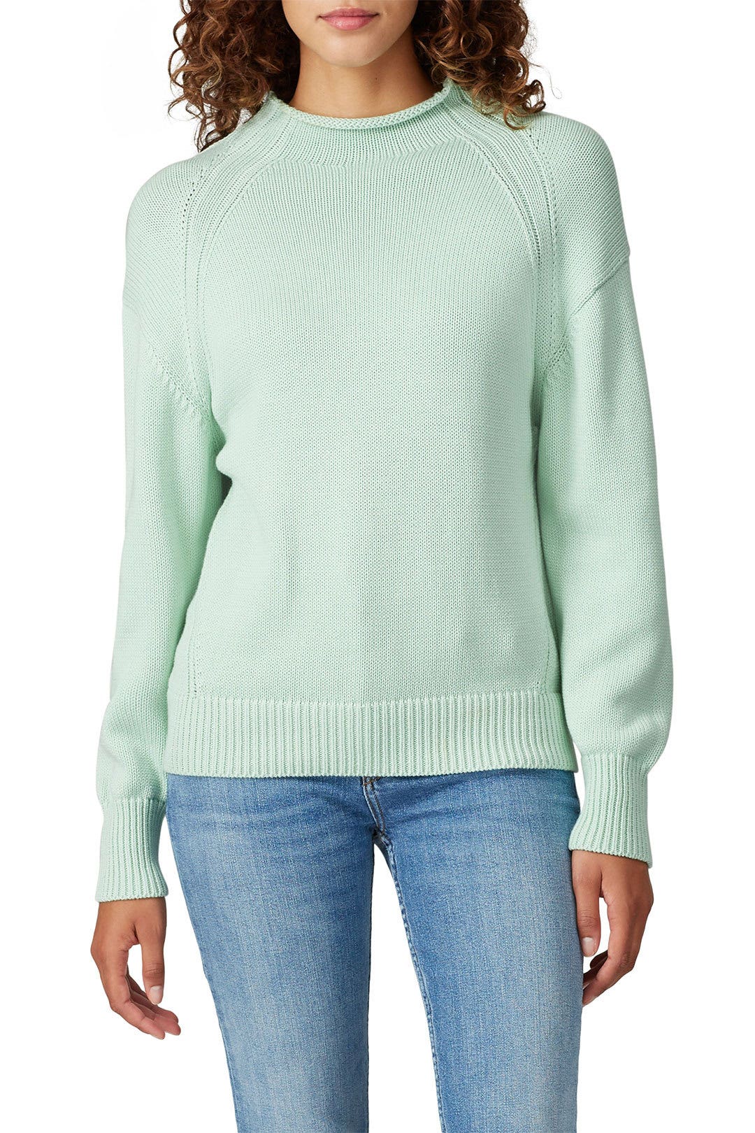 Mint Transfer Stitch Sweater by 525 America 2