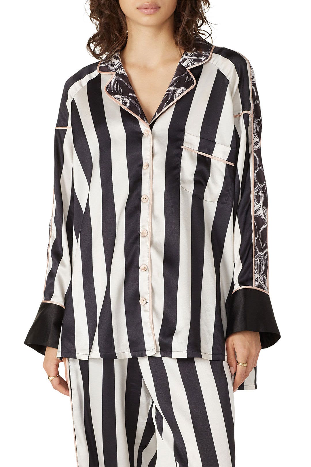 HAHT Striped PJ Shirt by HAH 1
