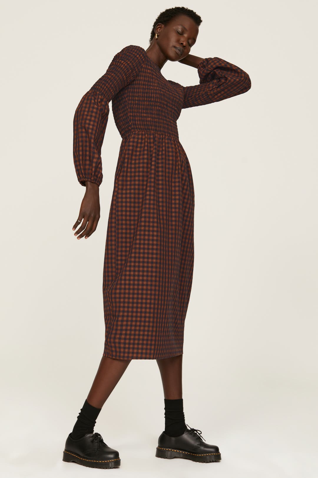 Red Plaid Midi Dress by Pamela Love x RTR | Rent the Runway