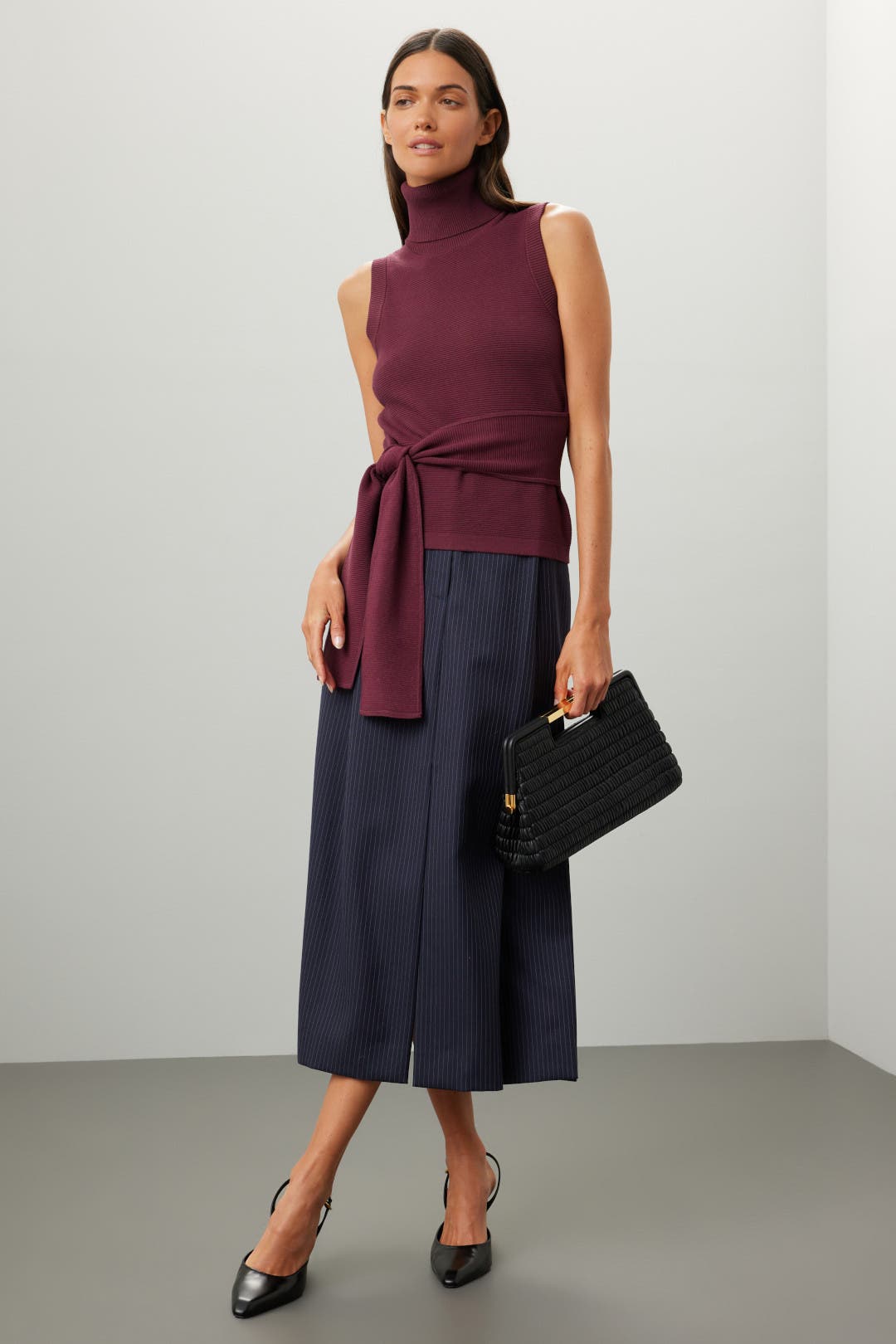 Tie Front Turtleneck Top by TOCCIN X RTR | Rent the Runway