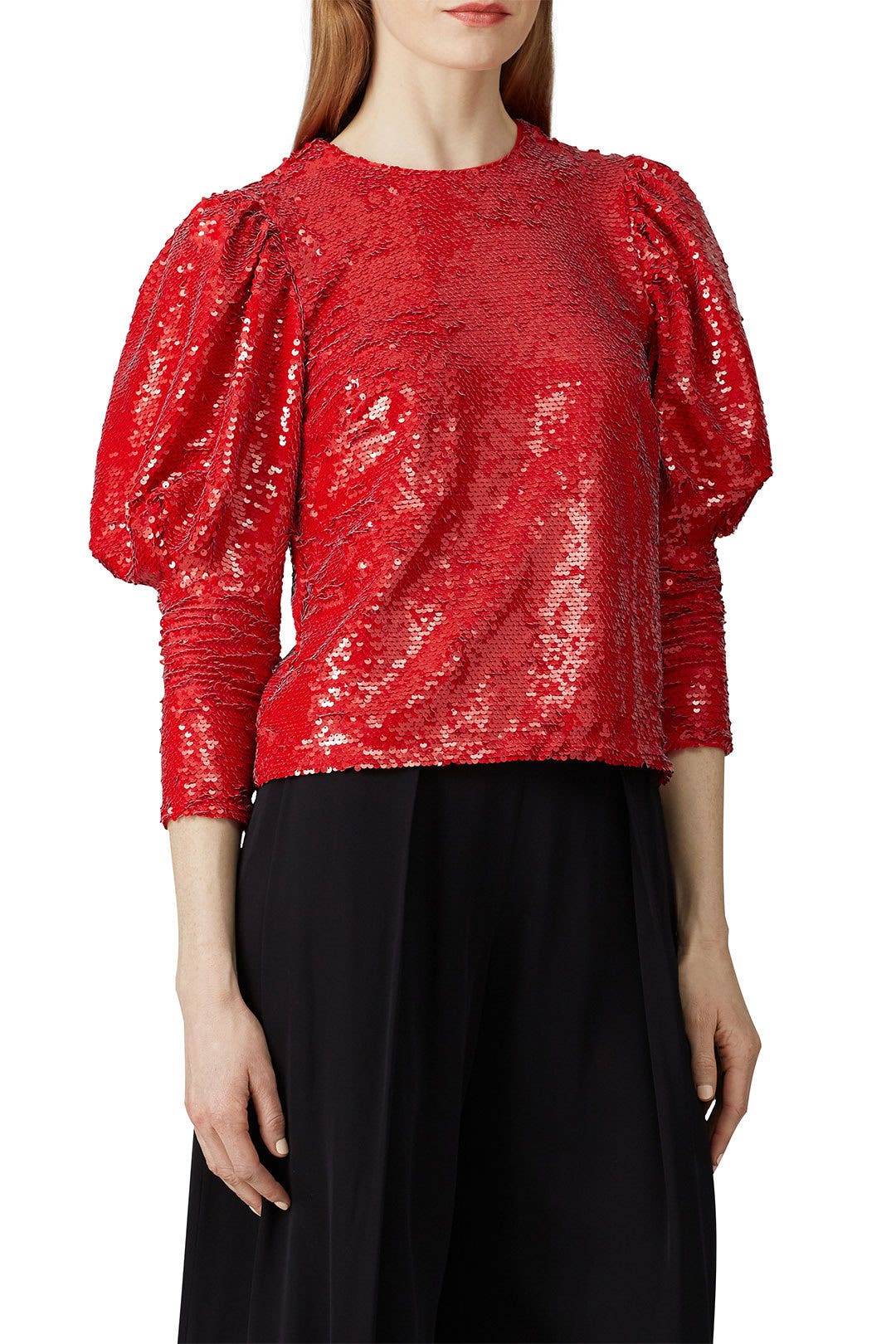 Red Sequin Kyra Top by Allen Schwartz 1