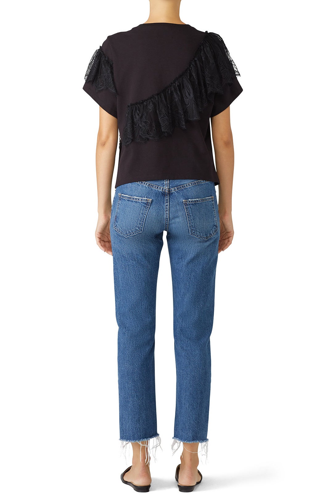 Black Ruffle Mia Top by Cinq à Sept 2